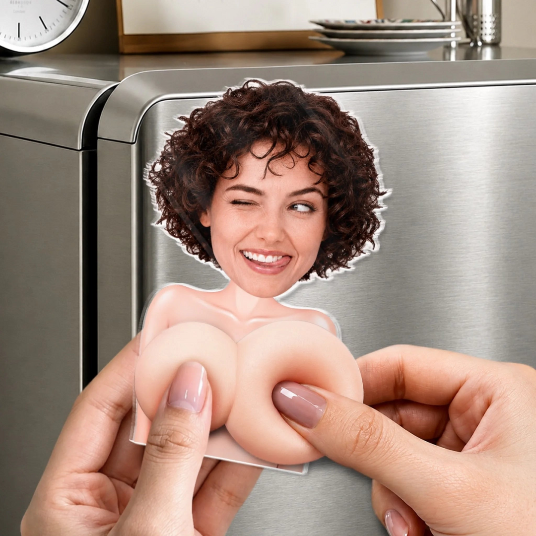 Squeeze Me Maybe - Personalized Photo Squishy Acrylic Fridge Magnet - Anniversary Wedding Gifts For Husband And Wife, Him And He