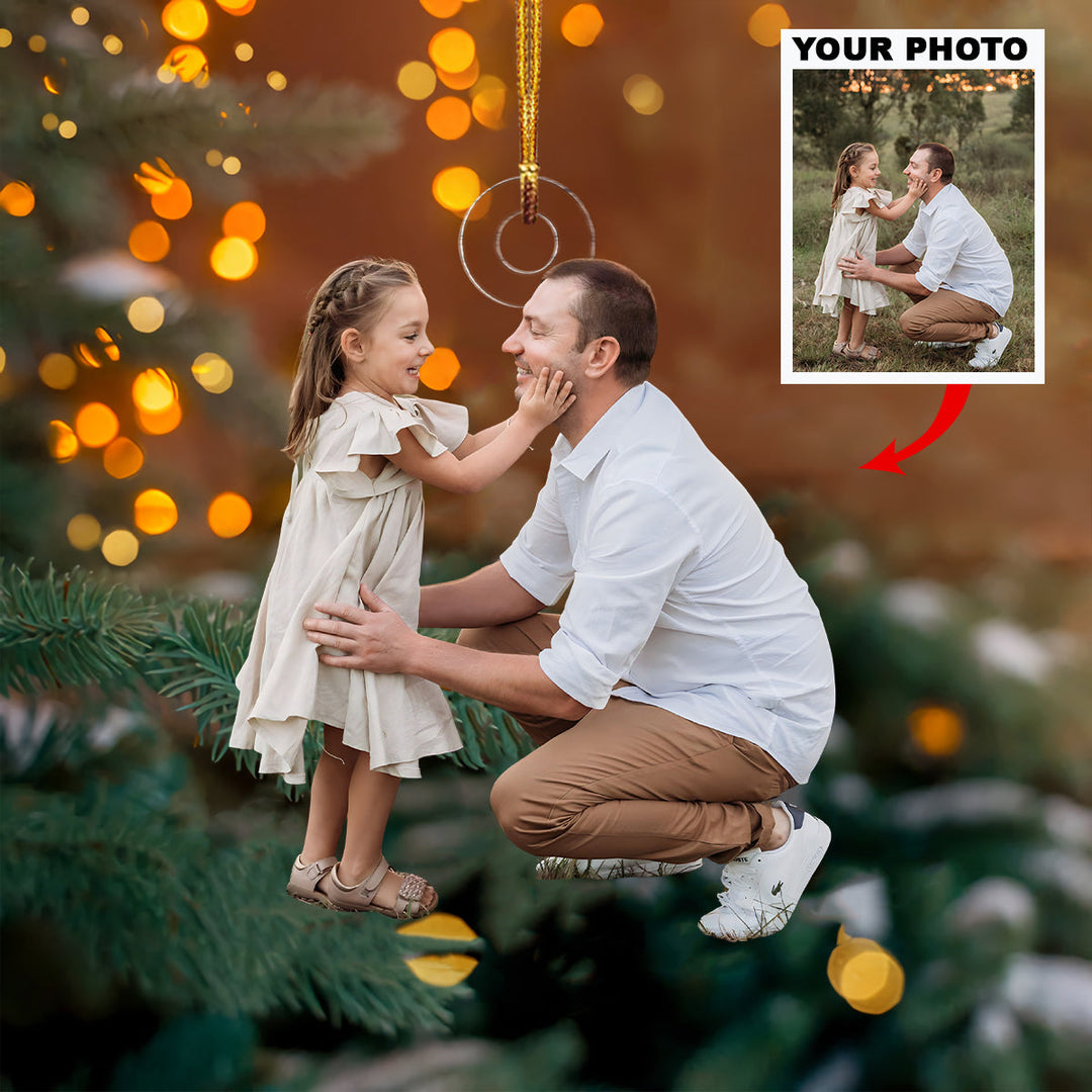 Strong Bond - Personalized Photo Mica Ornament - Christmas Gift For Family Members