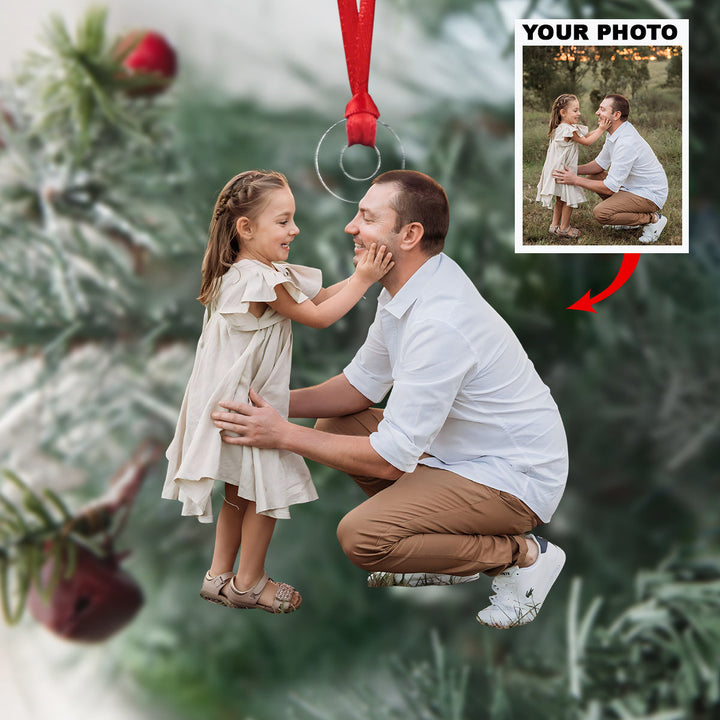 Strong Bond - Personalized Photo Mica Ornament - Christmas Gift For Family Members