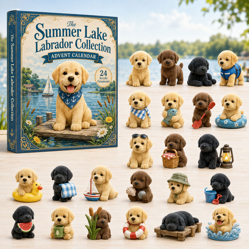 CHRISTMAS KICKOFF 40% OFF - Summer Lake Labrador Advent Calendar 2026 - 24-Day Festive Countdown, Acrylic Charms Blind Box - Gift For Labrador Lovers AC0TH028