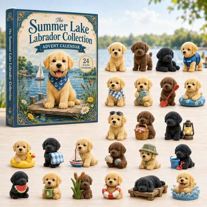 CHRISTMAS KICKOFF 40% OFF - Summer Lake Labrador Advent Calendar 2026 - 24-Day Festive Countdown, Acrylic Charms Blind Box - Gift For Labrador Lovers AC0TH028