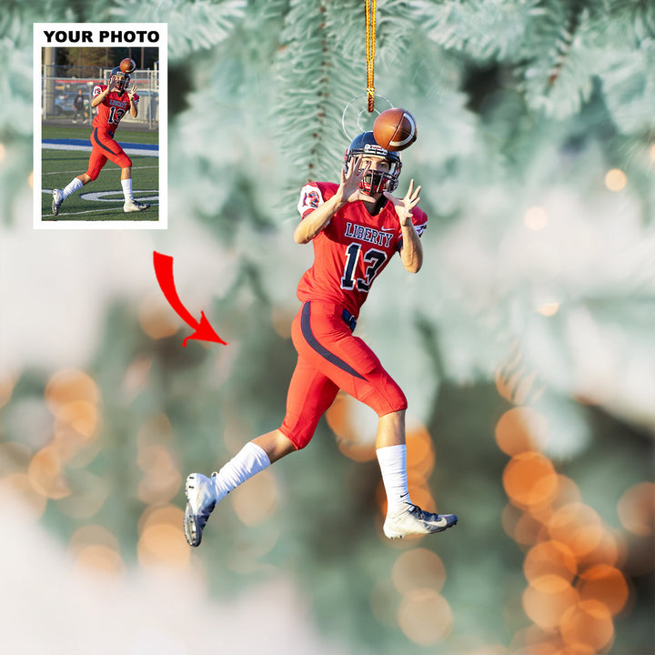 Sunday Kickoff - Personalized Photo Mica Ornament - Christmas Gift For Sport Lovers