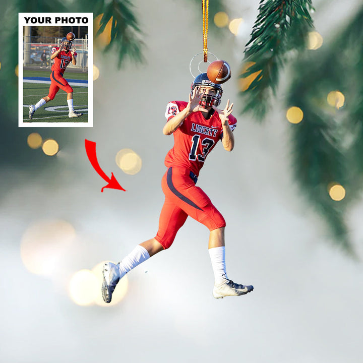 Sunday Kickoff - Personalized Photo Mica Ornament - Christmas Gift For Sport Lovers