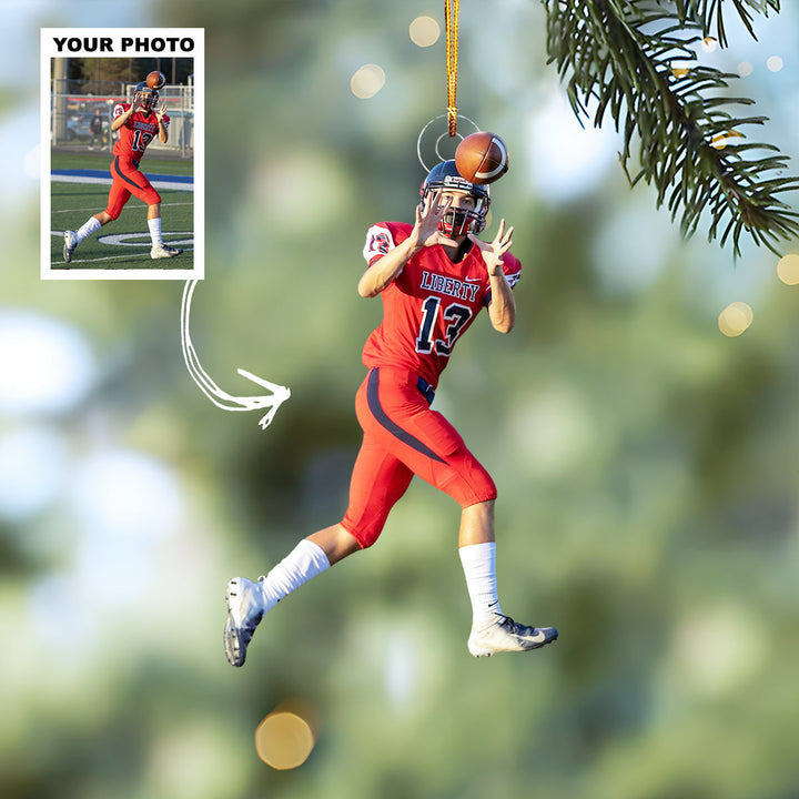 Sunday Kickoff - Personalized Photo Mica Ornament - Christmas Gift For Sport Lovers