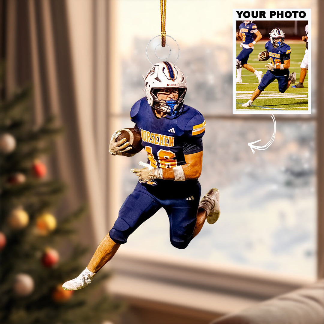 Swift Field Sprint - Personalized Photo Mica Ornament - Christmas Gift For Family Members