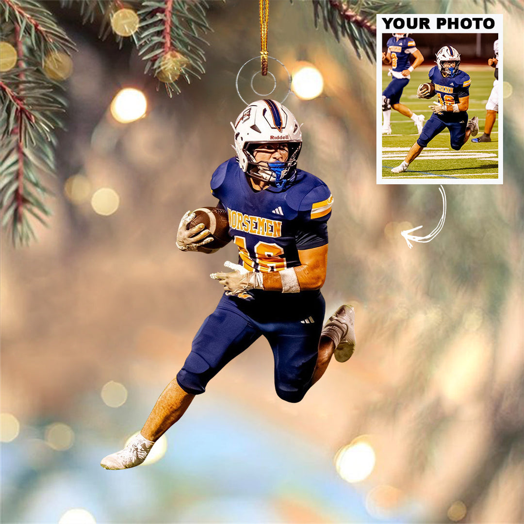 Swift Field Sprint - Personalized Photo Mica Ornament - Christmas Gift For Family Members