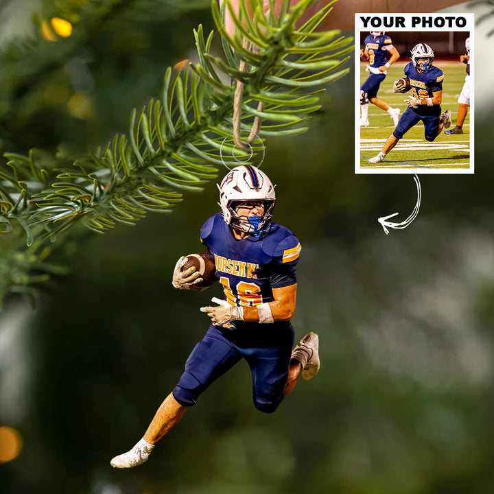 Swift Field Sprint - Personalized Photo Mica Ornament - Christmas Gift For Family Members
