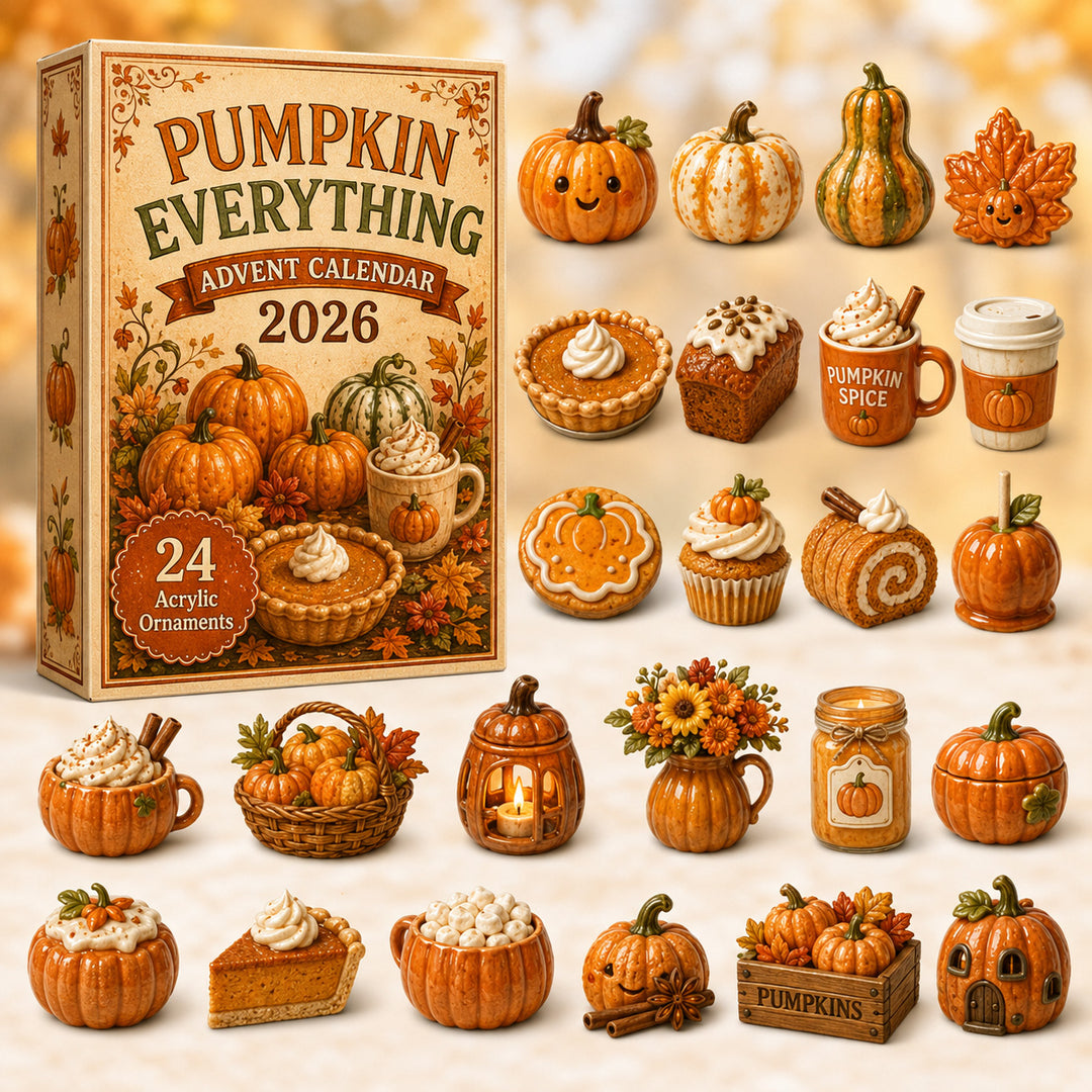 THANKSGIVING KICKOFF 40% OFF - Pumpkin Everything Advent Calendar 2026 - 24-Day Festive Countdown, Acrylic Charms Blind Box - Gift For Family & Friends AC0HT381