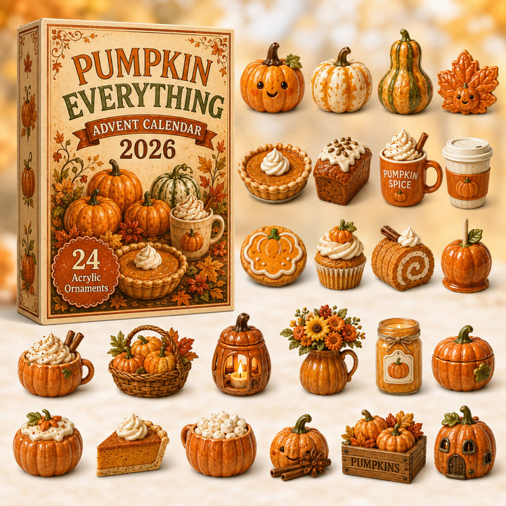 THANKSGIVING KICKOFF 40% OFF - Pumpkin Everything Advent Calendar 2026 - 24-Day Festive Countdown, Acrylic Charms Blind Box - Gift For Family & Friends AC0HT381
