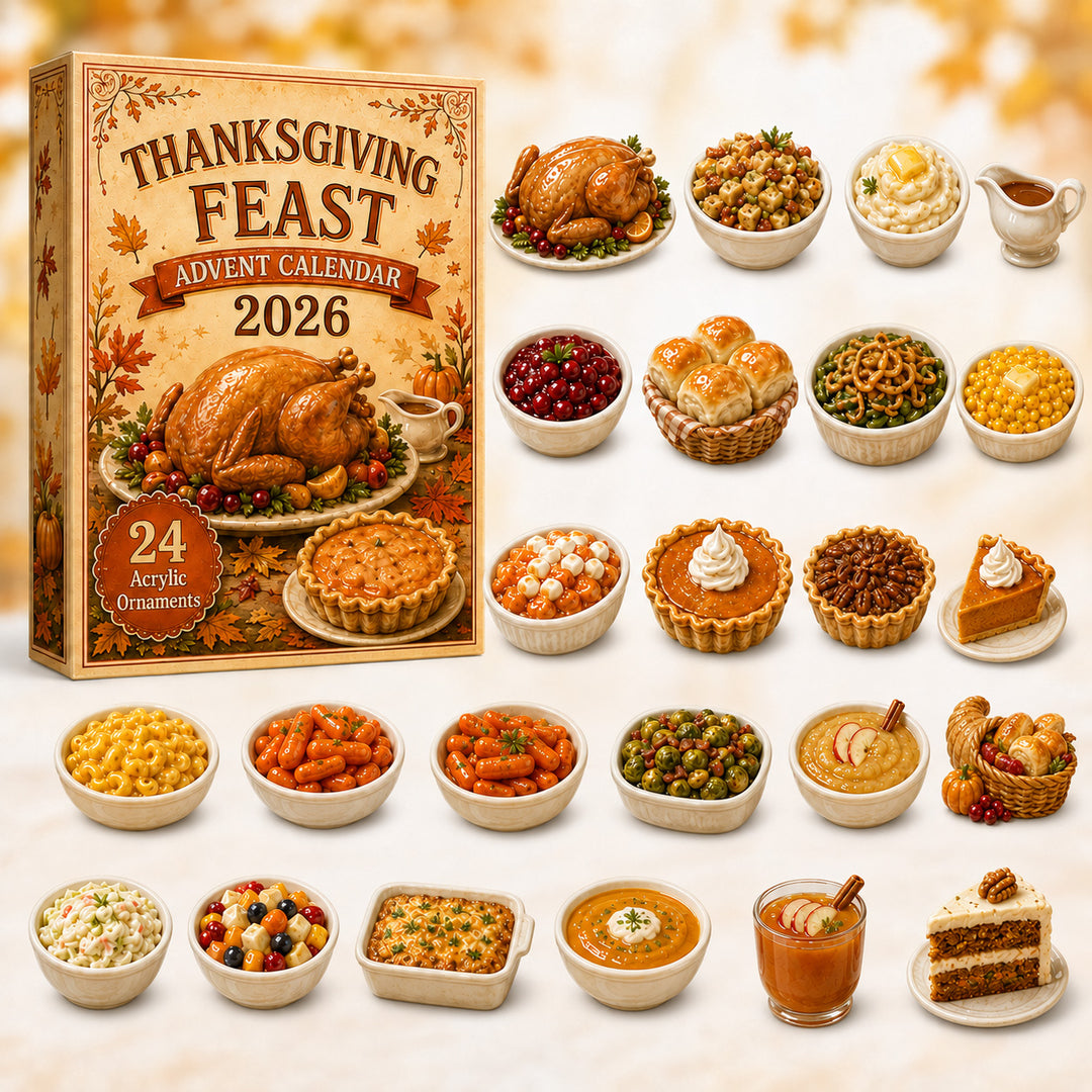 THANKSGIVING KICKOFF 40% OFF - Thanksgiving Feast Advent Calendar 2026 - 24-Day Festive Countdown, Acrylic Charms Blind Box - Gift For Family & Friends AC0HT379