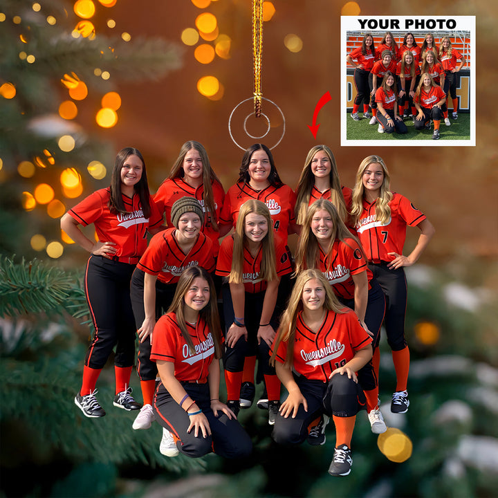 Together Always - Personalized Photo Mica Ornament - Christmas Gift For Besties, Friends