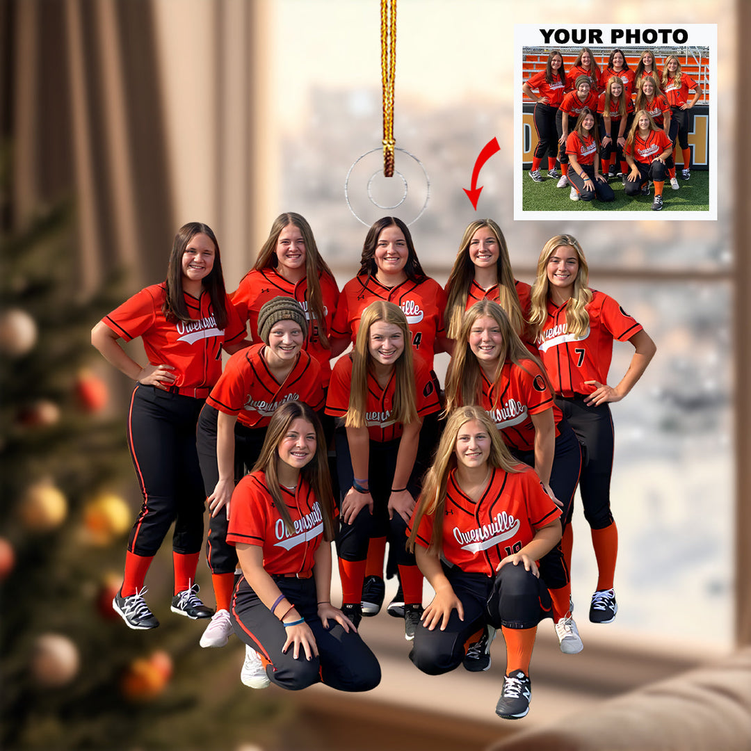 Together Always - Personalized Photo Mica Ornament - Christmas Gift For Besties, Friends