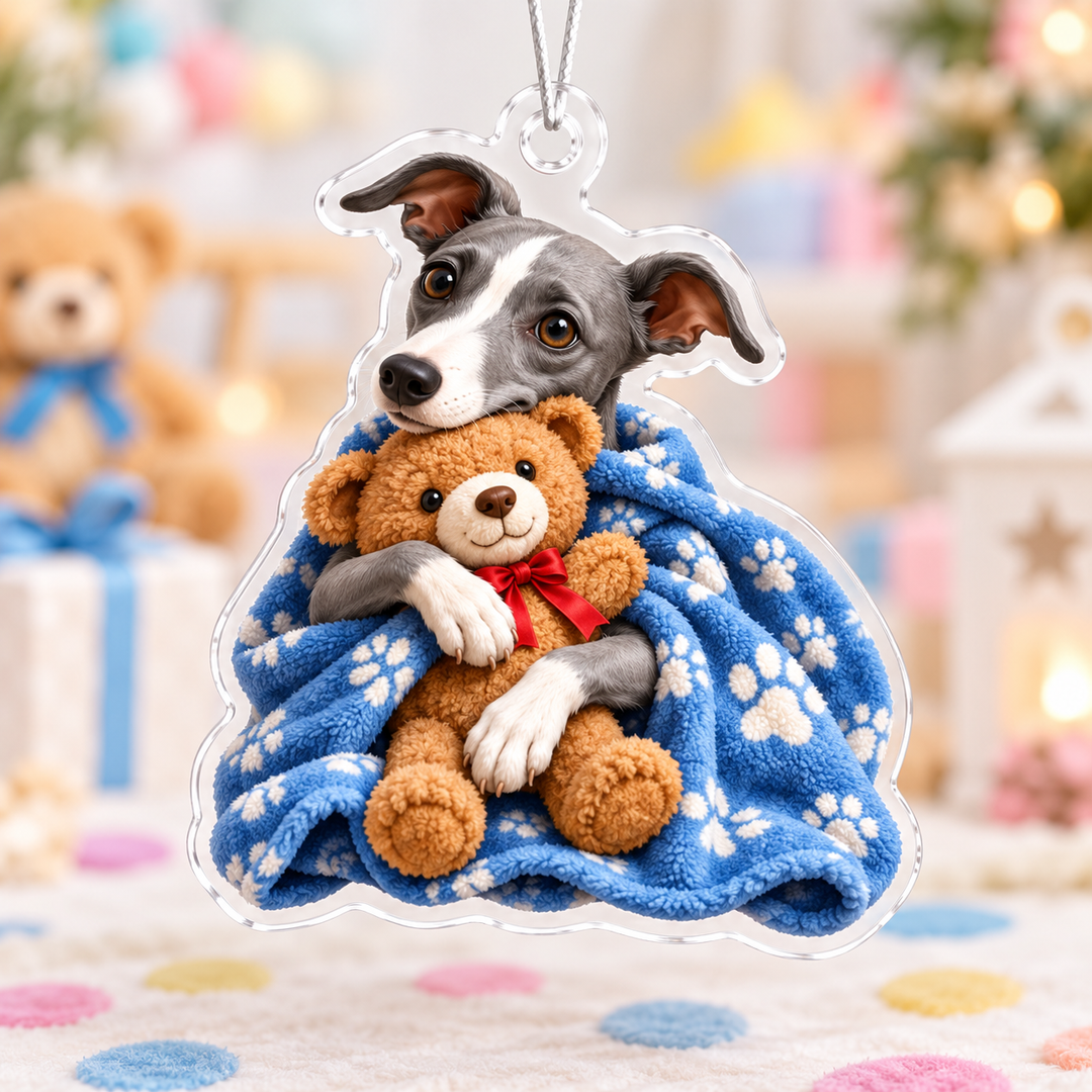 Teddy Greyhound Mica Ornament NCU0NT109