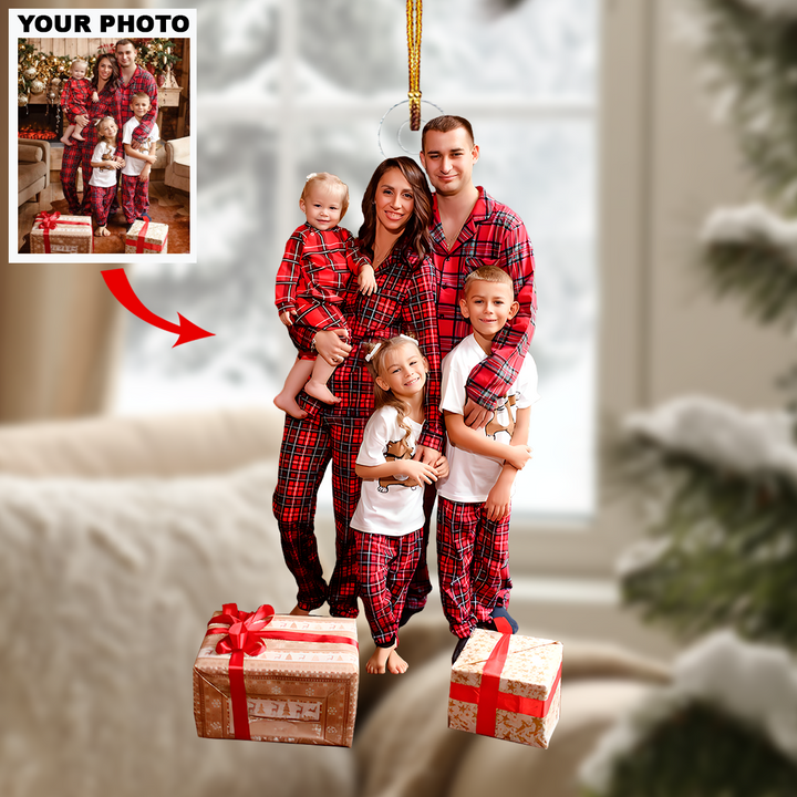 Christmas Together - Personalized Photo Mica Ornament - Christmas Gift For Family Members