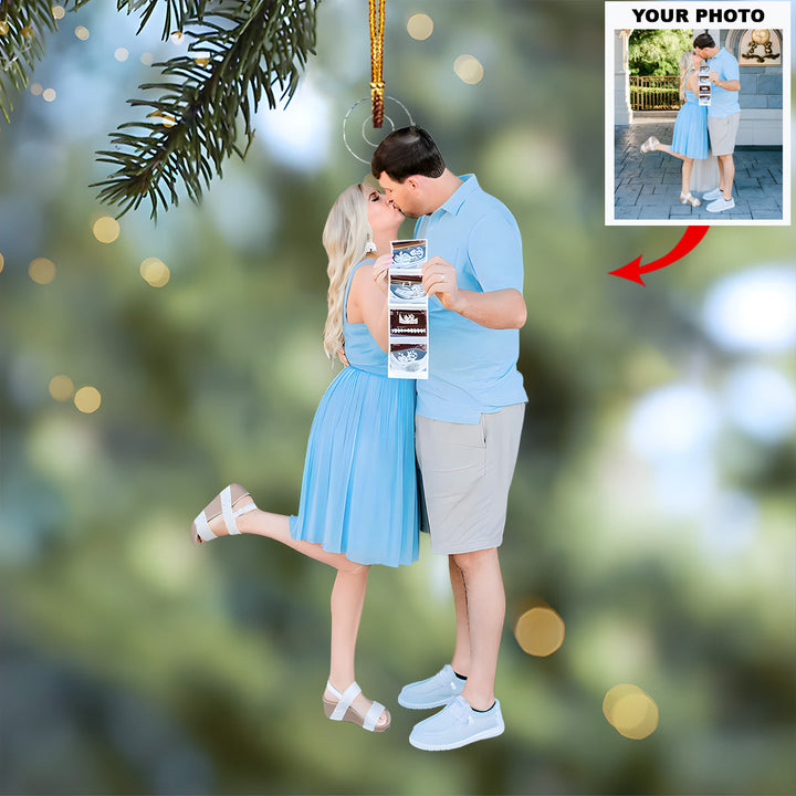 Parents-to-Be Christmas - Personalized Photo Mica Ornament - Christmas Gift For Family Members