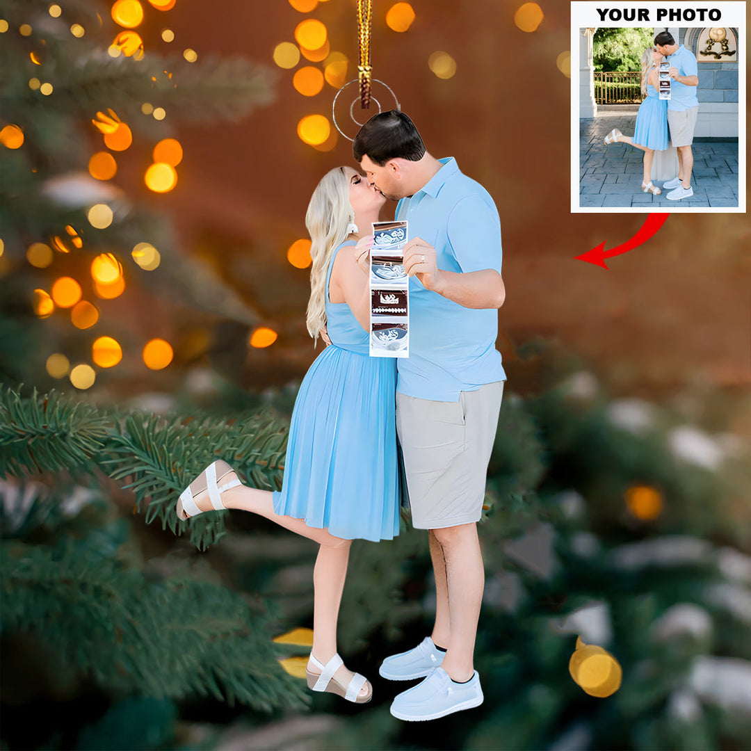 Parents-to-Be Christmas - Personalized Photo Mica Ornament - Christmas Gift For Family Members