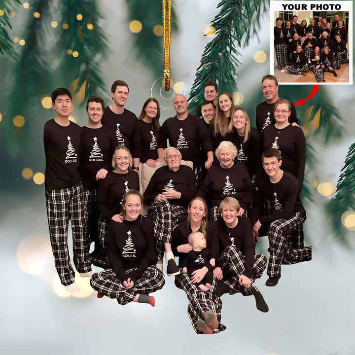 Wrapped in Love - Personalized Photo Mica Ornament - Christmas Gift For Family Members