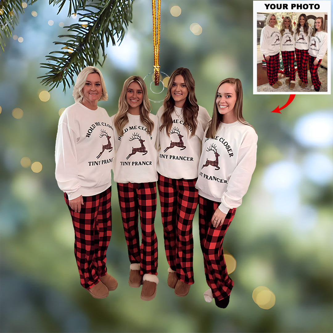 Festive Pajama Moments - Personalized Photo Mica Ornament - Christmas Gift For Family Members