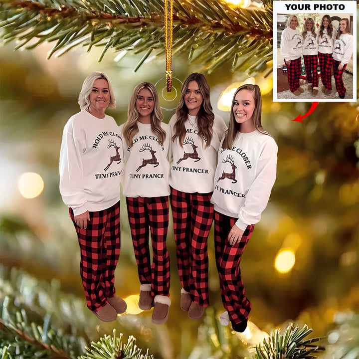 Festive Pajama Moments - Personalized Photo Mica Ornament - Christmas Gift For Family Members