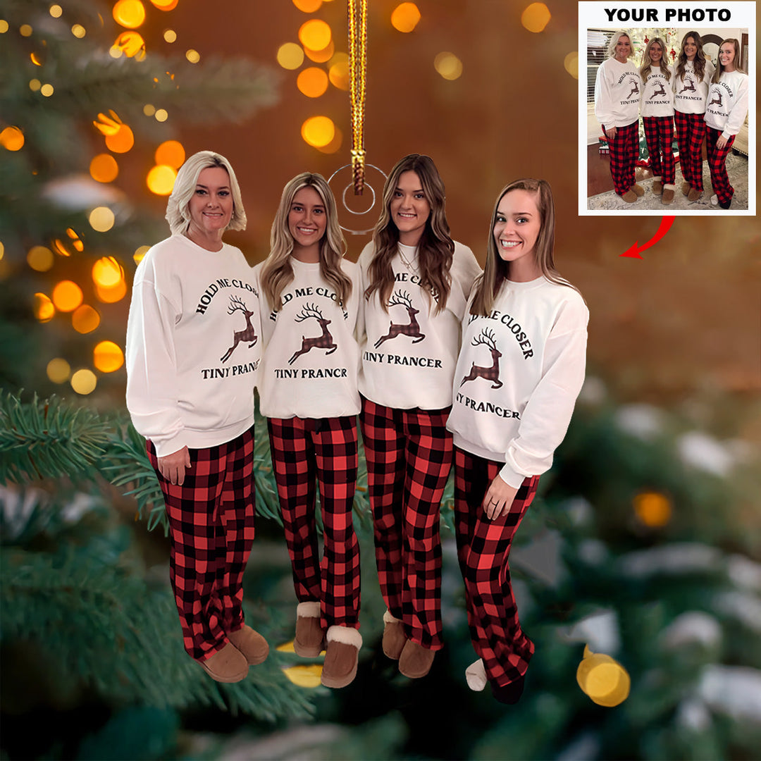 Festive Pajama Moments - Personalized Photo Mica Ornament - Christmas Gift For Family Members