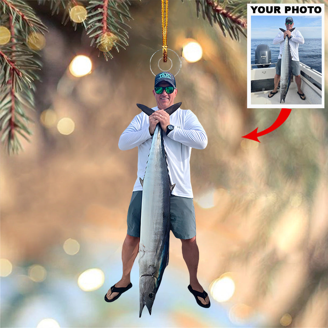 Fisherman’s Pride - Personalized Photo Mica Ornament - Christmas Gift For Anglers And Fishing Enthusiasts
