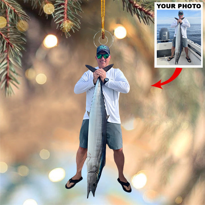 Fisherman’s Pride - Personalized Photo Mica Ornament - Christmas Gift For Anglers And Fishing Enthusiasts