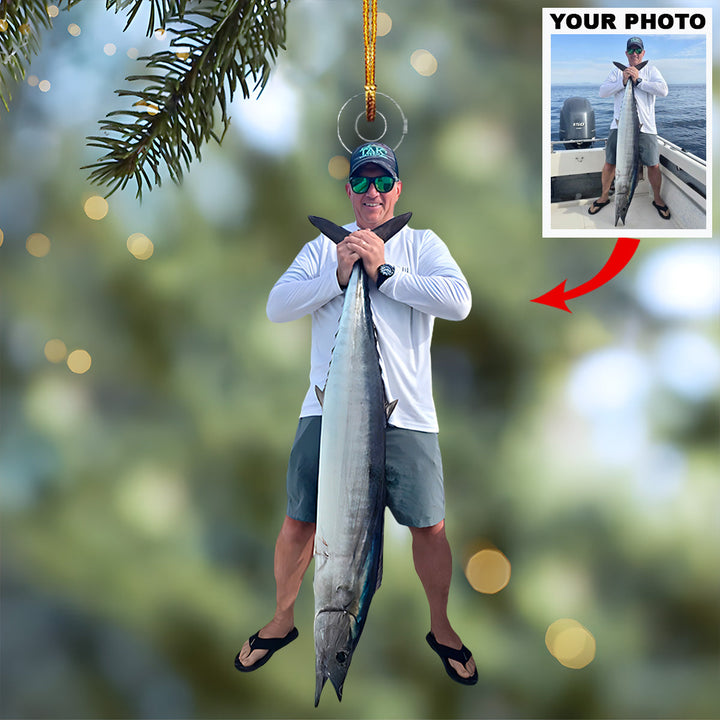 Fisherman’s Pride - Personalized Photo Mica Ornament - Christmas Gift For Anglers And Fishing Enthusiasts