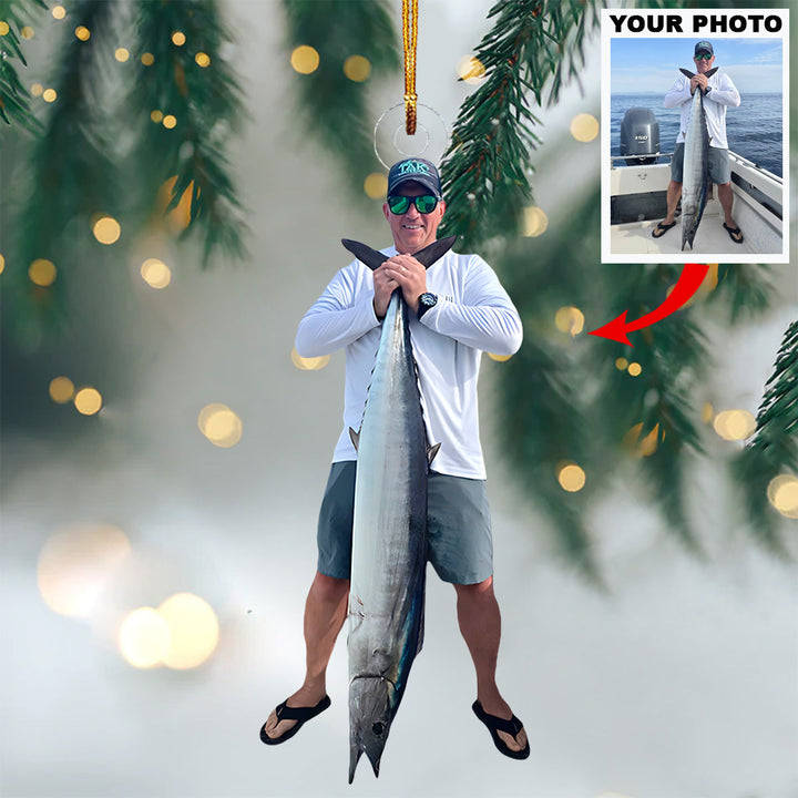Fisherman’s Pride - Personalized Photo Mica Ornament - Christmas Gift For Anglers And Fishing Enthusiasts