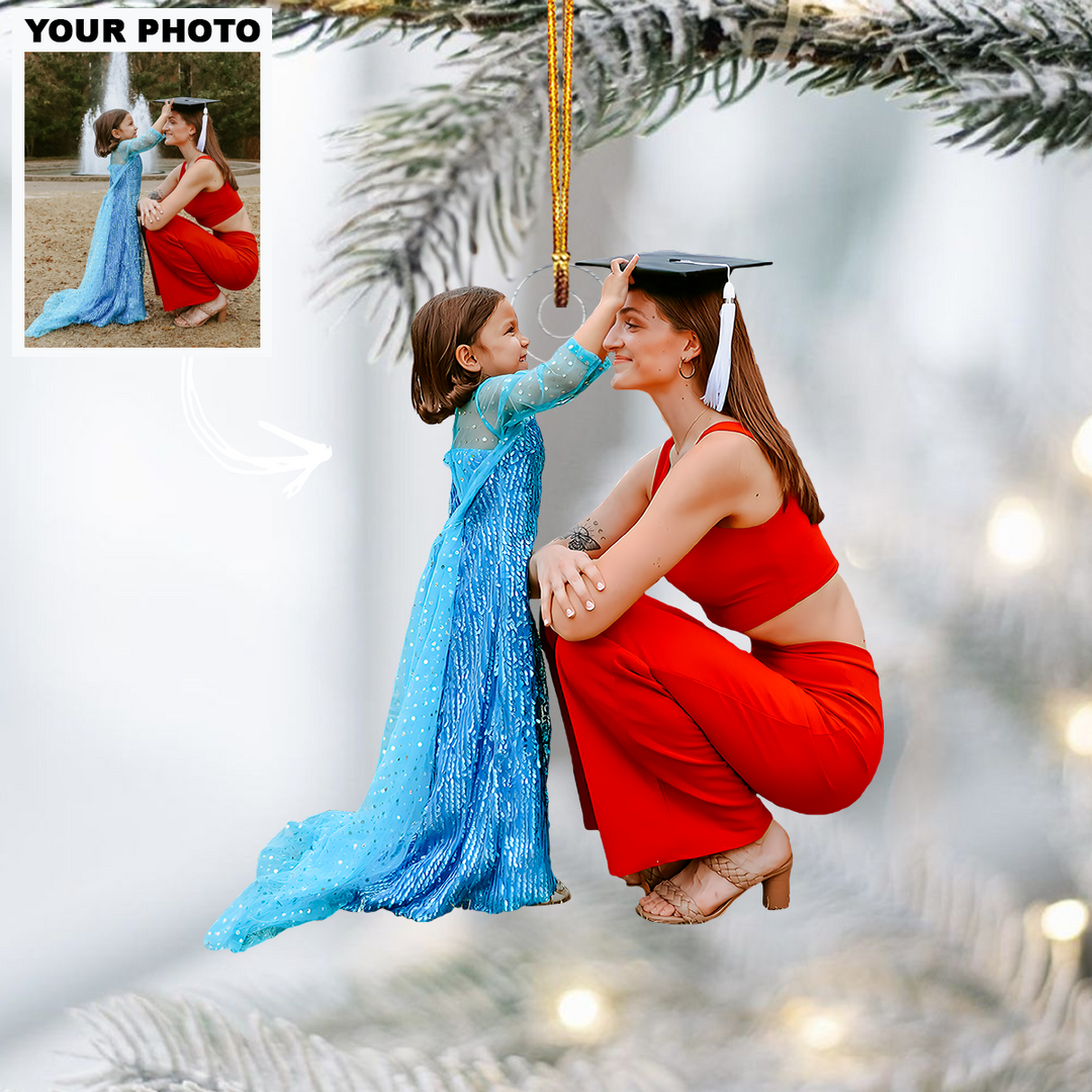 Graduation Celebration - Personalized Photo Mica Ornament - Christmas Gift For Family Members