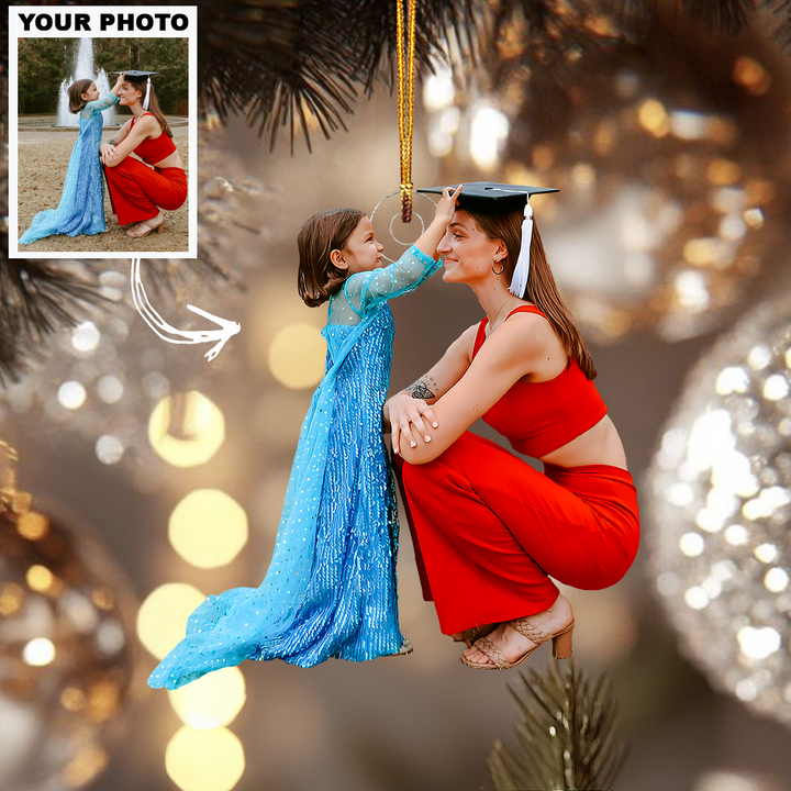 Graduation Celebration - Personalized Photo Mica Ornament - Christmas Gift For Family Members
