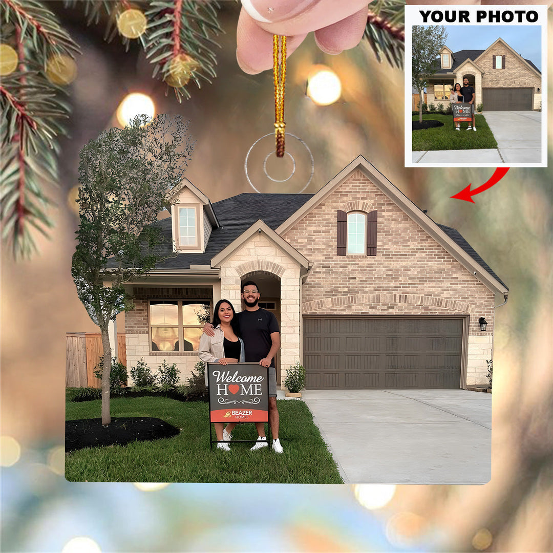 New Chapter Together - Personalized Photo Mica Ornament - Christmas Gift For Family Members