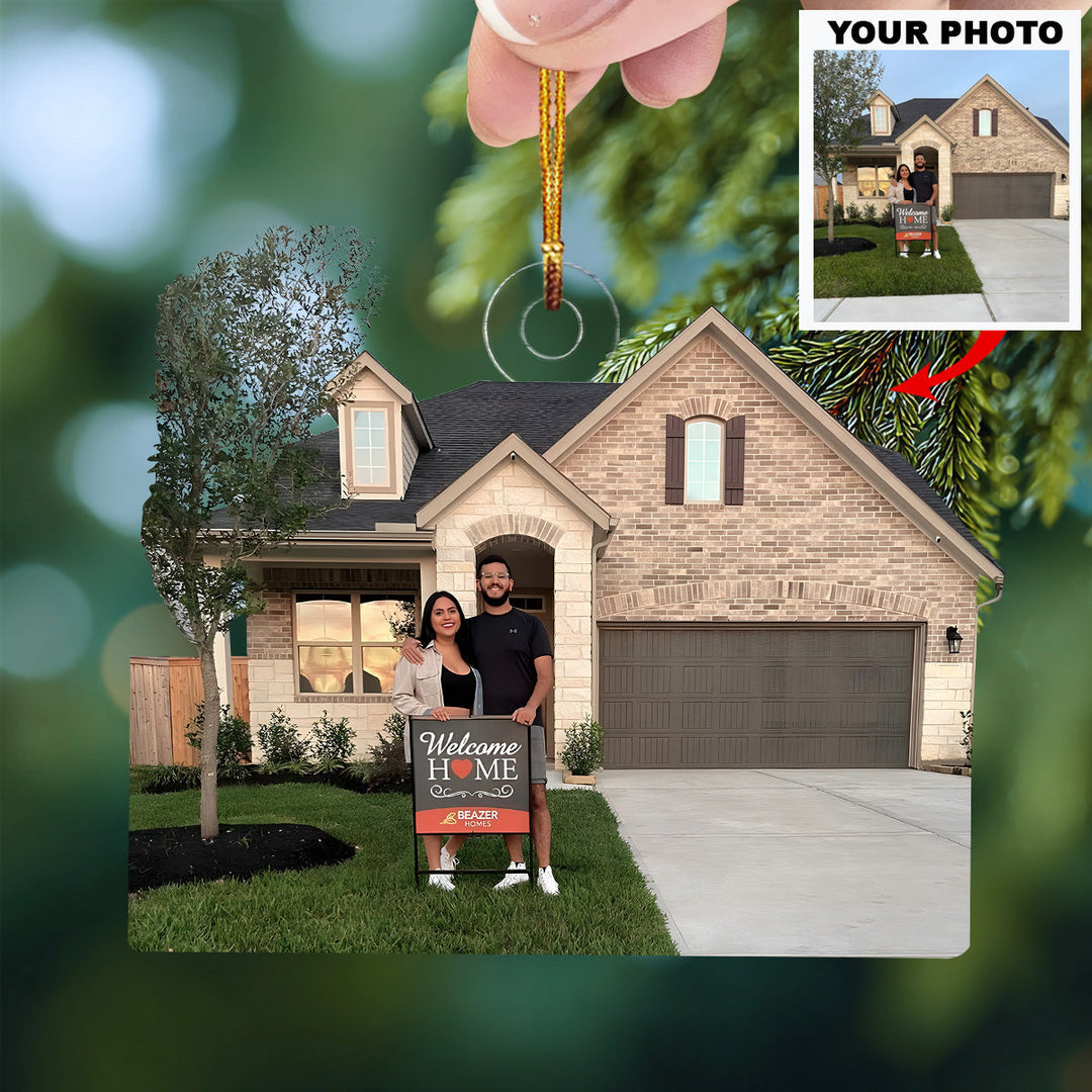 New Chapter Together - Personalized Photo Mica Ornament - Christmas Gift For Family Members