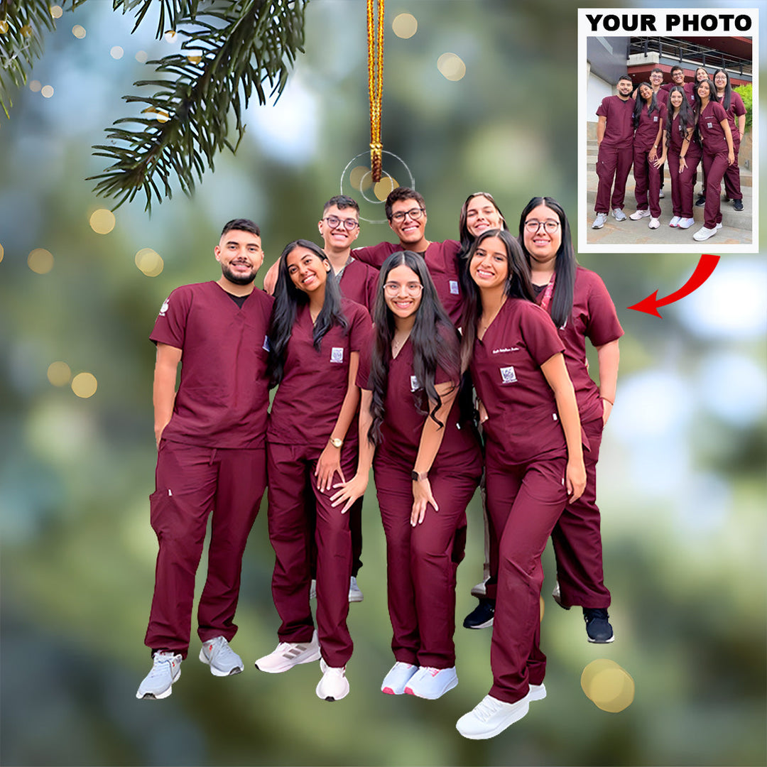 Caring with Passion - Personalized Photo Mica Ornament - Christmas Gift For Nurses