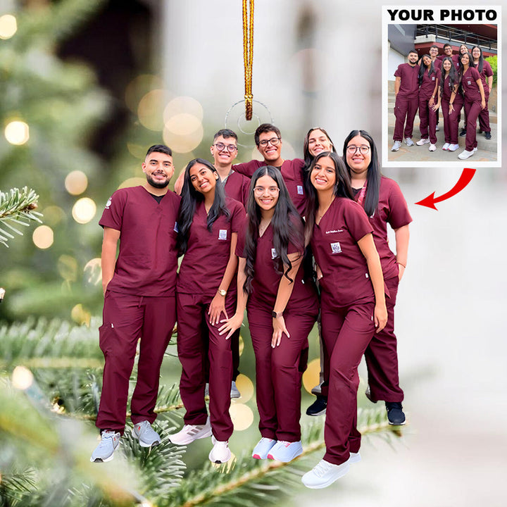 Caring with Passion - Personalized Photo Mica Ornament - Christmas Gift For Nurses