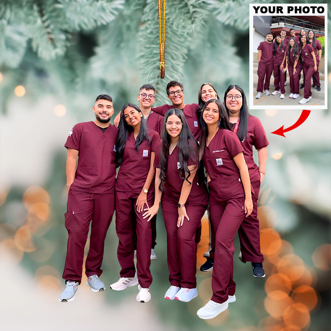 Caring with Passion - Personalized Photo Mica Ornament - Christmas Gift For Nurses