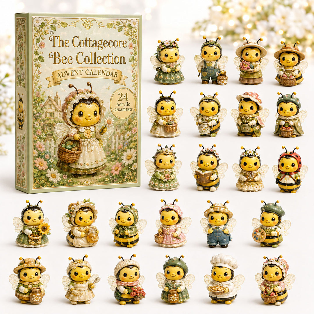 CHRISTMAS KICKOFF 40% OFF - The Cottage Bee Advent Calendar 2026 - 24-Day Festive Countdown, Acrylic Charms Blind Box - Gift For Bee Lover