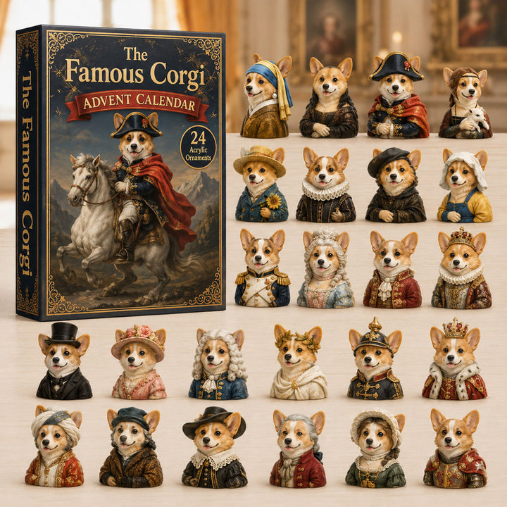 CHRISTMAS KICKOFF 40% OFF - The Famous Corgi Advent Calendar 2026 - 24-Day Festive Countdown, Acrylic Charms Blind Box - Gift For Corgi Lovers AC0TH110