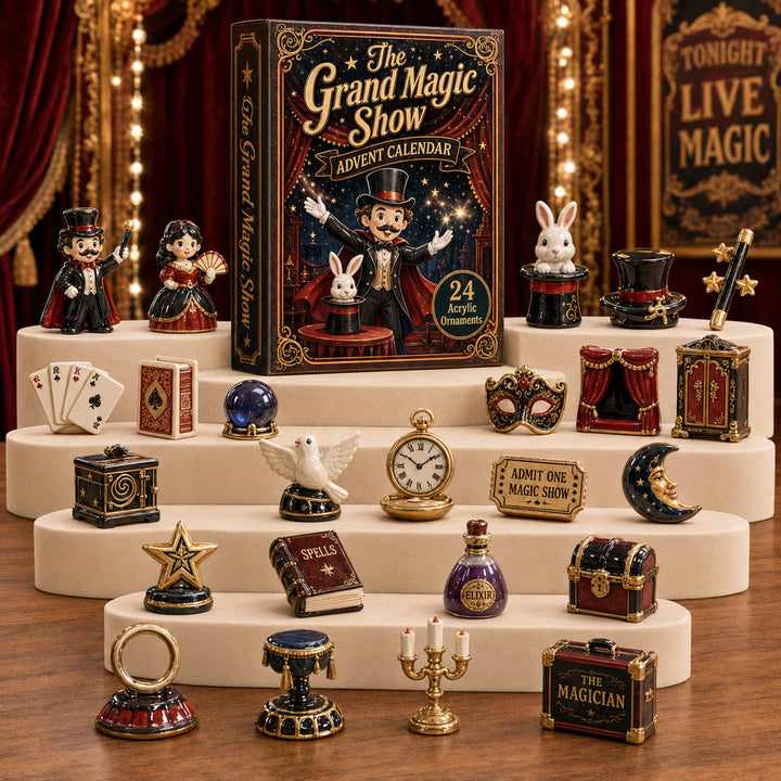 CHRISTMAS KICKOFF 40% OFF - The Grand Magic Show Advent Calendar 2026 - 24-Day Festive Countdown, Acrylic Charms Blind Box - Gift For Magic Lovers AC0TH215