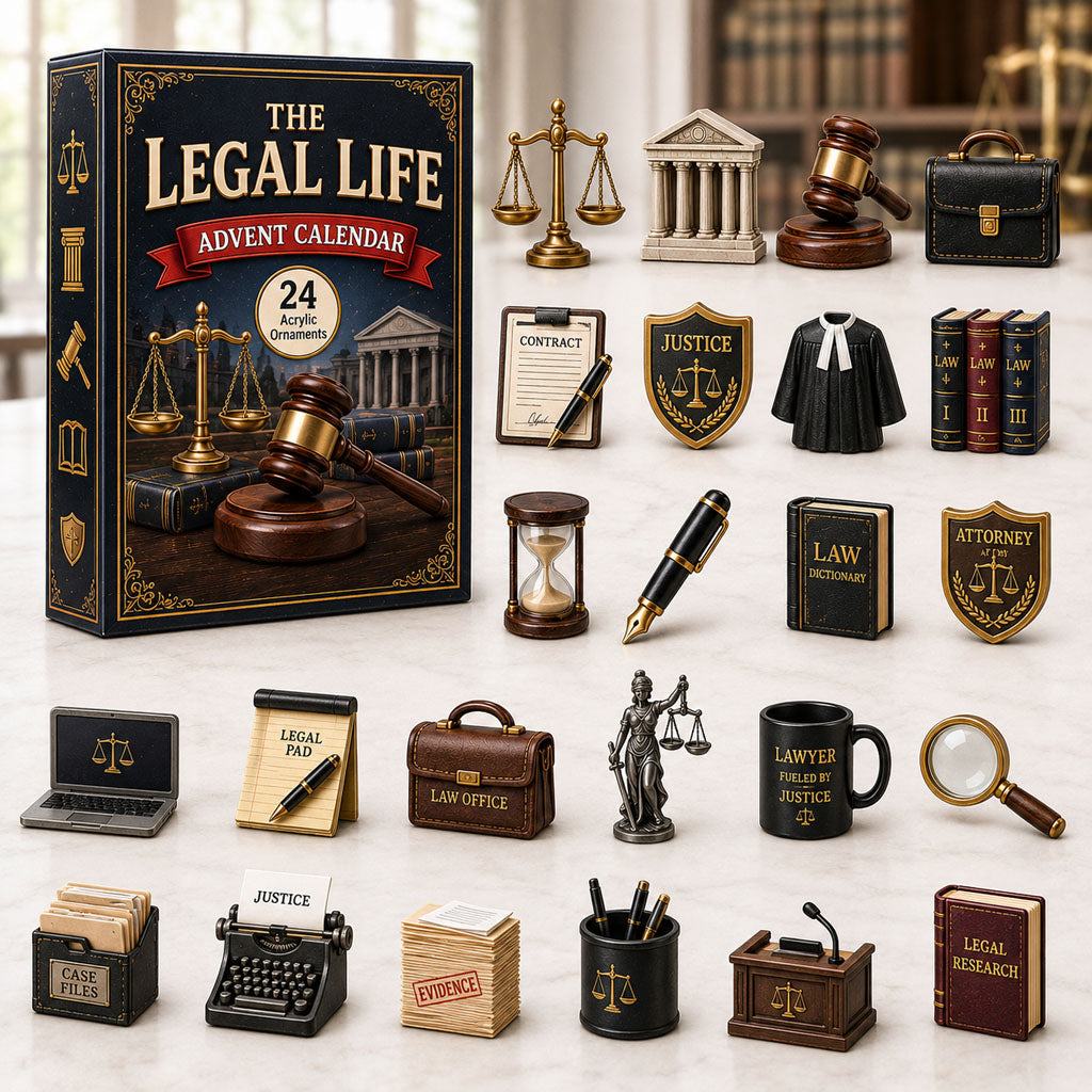 CHRISTMAS KICKOFF 40% OFF - The Legal Life Advent Calendar 2026 - 24-Day Festive Countdown, Acrylic Charms Blind Box - Gift For Job Lovers AC0HA233