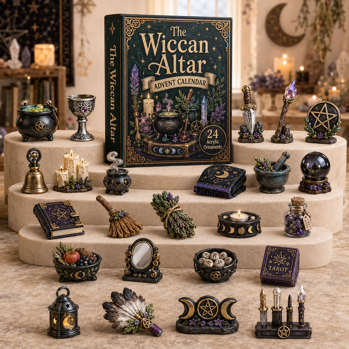 CHRISTMAS KICKOFF 40% OFF - The Wiccan Altar Advent Calendar 2026 - 24-Day Festive Countdown, Acrylic Charms Blind Box - Gift For Witching Lovers AC0HA221