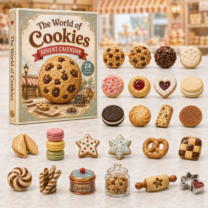CHRISTMAS KICKOFF 40% OFF - The World of Cookies Advent Calendar 2026 - 24-Day Festive Countdown, Acrylic Charms Blind Box - Gift For Dessert Lovers AC0HA239