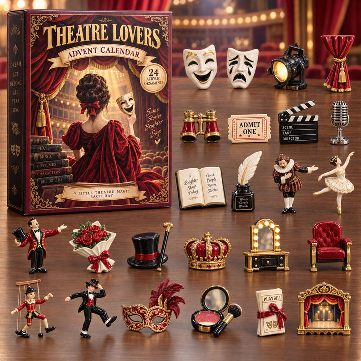 CHRISTMAS KICKOFF 40% OFF - Theatre Lovers Advent Calendar 2026 - 24-Day Festive Countdown, Acrylic Charms Blind Box - Gift For Theatre Lovers AC0TM295