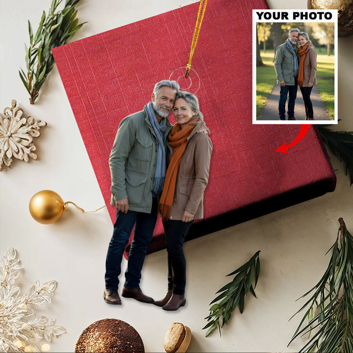 Timeless Bond - Personalized Photo Mica Ornament - Christmas Gift For Grandparents and Family Members