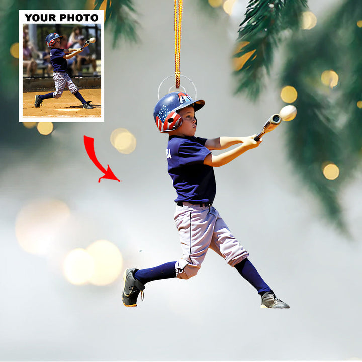 Tiny MVP - Personalized Photo Mica Ornament - Christmas Gift For Sport Lovers