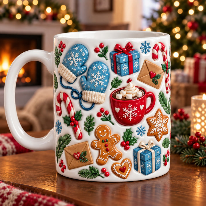Tis The Season 3D Effect Printed Accent Mug NCU0HT240