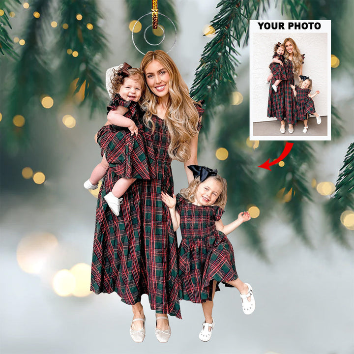 Together Always - Personalized Photo Mica Ornament - Gift For Family Members