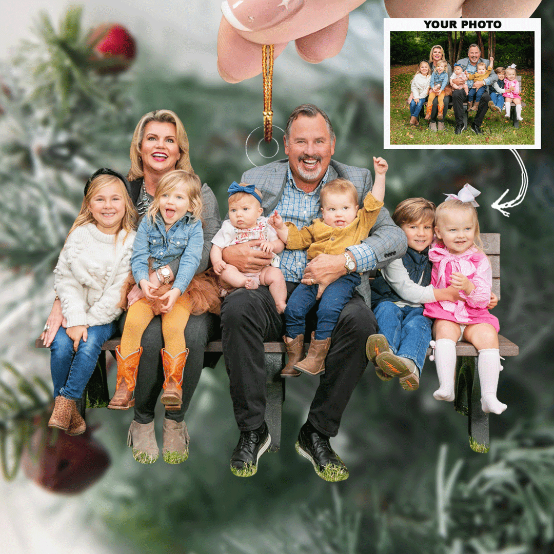 Together As One - Personalized Photo Mica Ornament - Gift For Family Members
