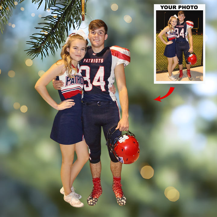 Together Forever - Personalized Photo Mica Ornament - Gift For Couple, Family Members