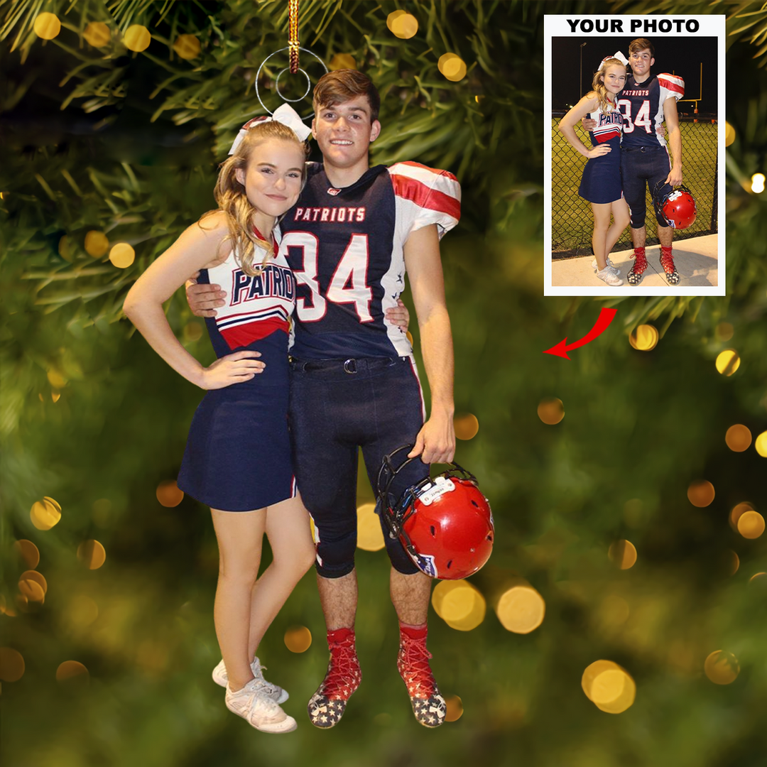 Together Forever - Personalized Photo Mica Ornament - Gift For Couple, Family Members