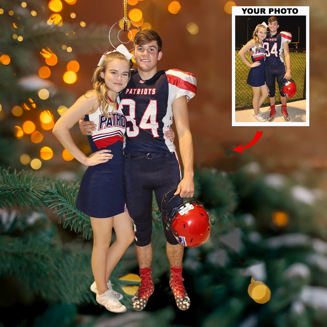 Together Forever - Personalized Photo Mica Ornament - Gift For Couple, Family Members